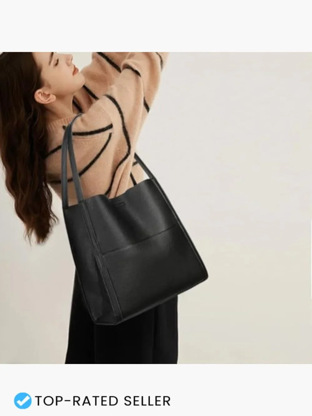Large Tote Bag Hobo Purse Faux Leather Shoulder Handbag Work Travel Commuter